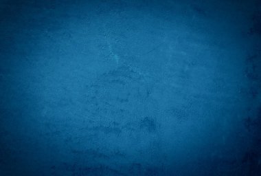 Eski grunge mavi beton desen duvar arkaplanı vignette ile.
