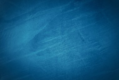 Vintage grunge mavi beton doku stüdyo duvarı arka planı vignette ile.