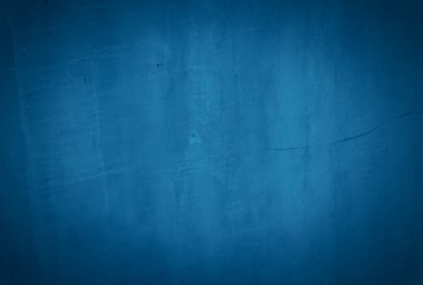 Vintage grunge mavi beton doku stüdyo duvarı arka planı vignette ile.