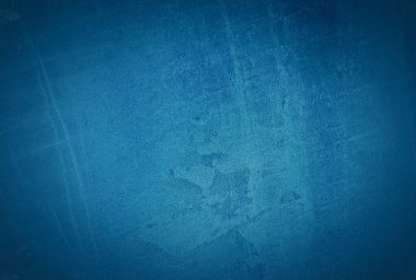 Vintage grunge mavi beton doku stüdyo duvarı arka planı vignette ile.
