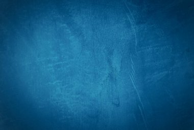 Vintage grunge mavi beton doku stüdyo duvarı arka planı vignette ile.