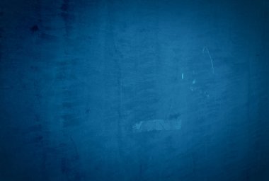 Vintage grunge mavi beton doku stüdyo duvarı arka planı vignette ile.