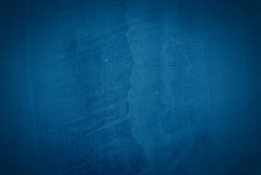 Vintage grunge mavi beton doku stüdyo duvarı arka planı vignette ile.