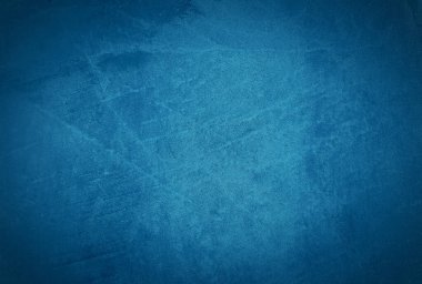 Vintage grunge mavi beton doku stüdyo duvarı arka planı vignette ile.
