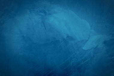 Eski grunge mavi beton desen duvar arkaplanı vignette ile.