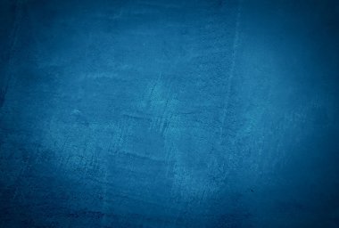 Eski grunge mavi beton desen duvar arkaplanı vignette ile.