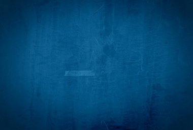 Vintage grunge mavi beton doku stüdyo duvarı arka planı vignette ile.