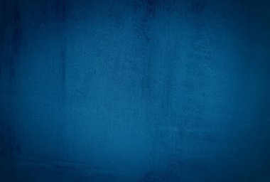 Vintage grunge mavi beton doku stüdyo duvarı arka planı vignette ile.