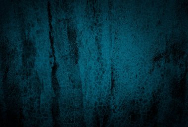 Vintage grunge mavi beton doku stüdyo duvarı arka planı vignette ile.