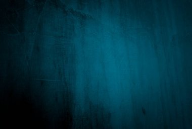 Vintage grunge mavi beton doku stüdyo duvarı arka planı vignette ile.