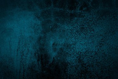 Vintage grunge mavi beton doku stüdyo duvarı arka planı vignette ile.