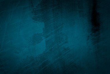 Vintage grunge mavi beton doku stüdyo duvarı arka planı vignette ile.