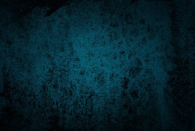 Vintage grunge mavi beton doku stüdyo duvarı arka planı vignette ile.