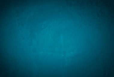 Vintage grunge mavi beton doku stüdyo duvarı arka planı vignette ile.