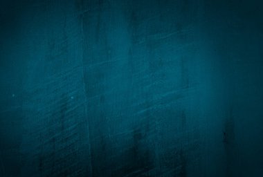 Vintage grunge mavi beton doku stüdyo duvarı arka planı vignette ile.