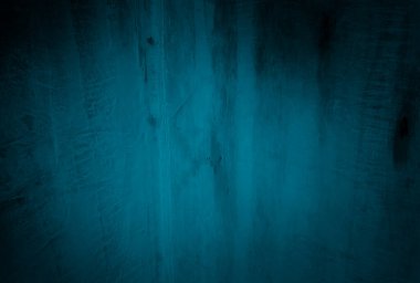 Vintage grunge mavi beton doku stüdyo duvarı arka planı vignette ile.