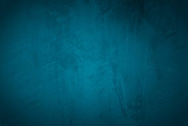 Vintage grunge mavi beton doku stüdyo duvarı arka planı vignette ile.