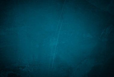 Vintage grunge mavi beton doku stüdyo duvarı arka planı vignette ile.