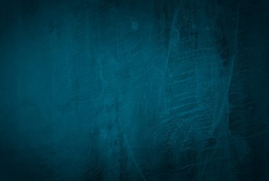 Vintage grunge mavi beton doku stüdyo duvarı arka planı vignette ile.