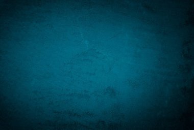 Vintage grunge mavi beton doku stüdyo duvarı arka planı vignette ile.