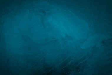 Vintage grunge mavi beton doku stüdyo duvarı arka planı vignette ile.