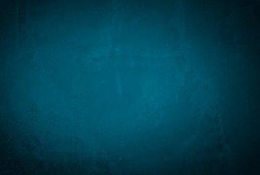 Vintage grunge mavi beton doku stüdyo duvarı arka planı vignette ile.