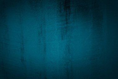 Vintage grunge mavi beton doku stüdyo duvarı arka planı vignette ile.