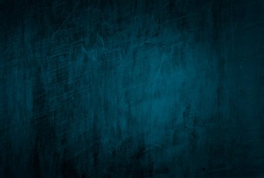 Vintage grunge mavi beton doku stüdyo duvarı arka planı vignette ile.