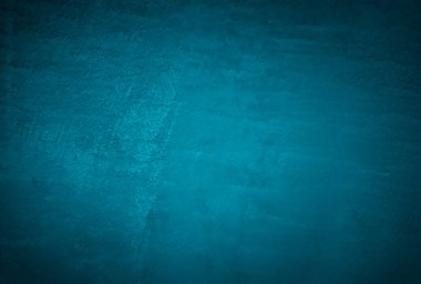 Vintage grunge mavi beton doku stüdyo duvarı arka planı vignette ile.