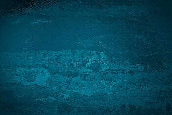 Vintage grunge blue concrete texture studio wall background with vignette.