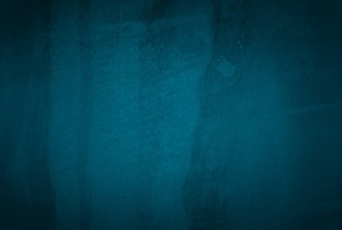 Vintage grunge mavi beton doku stüdyo duvarı arka planı vignette ile.