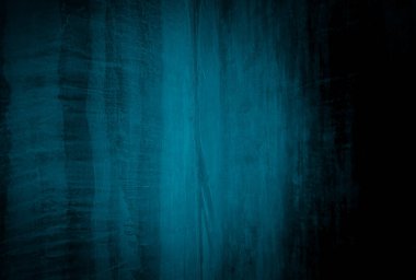 Vintage grunge mavi beton doku stüdyo duvarı arka planı vignette ile.