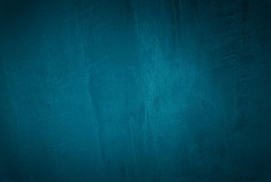 Vintage grunge mavi beton doku stüdyo duvarı arka planı vignette ile.