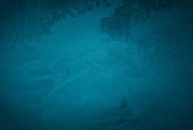 Vintage grunge mavi beton doku stüdyo duvarı arka planı vignette ile.