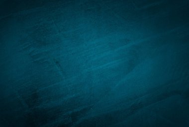 Vintage grunge mavi beton doku stüdyo duvarı arka planı vignette ile.