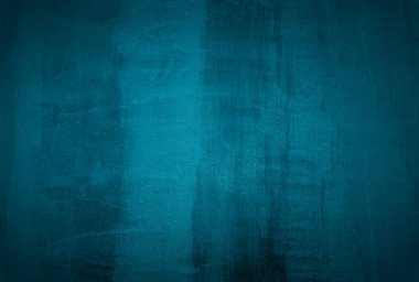 Vintage grunge mavi beton doku stüdyo duvarı arka planı vignette ile.