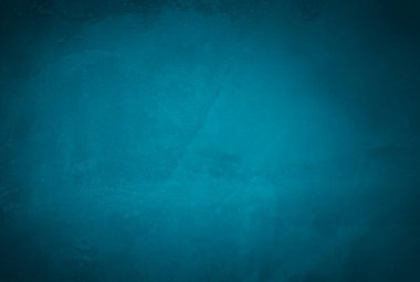 Vintage grunge mavi beton doku stüdyo duvarı arka planı vignette ile.