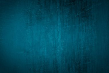 Vintage grunge mavi beton doku stüdyo duvarı arka planı vignette ile.