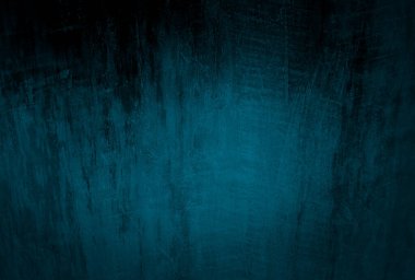 Vintage grunge mavi beton doku stüdyo duvarı arka planı vignette ile.