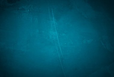 Vintage grunge mavi beton doku stüdyo duvarı arka planı vignette ile.