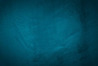 Vintage grunge mavi beton doku stüdyo duvarı arka planı vignette ile.