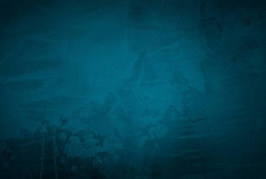 Vintage grunge mavi beton doku stüdyo duvarı arka planı vignette ile.