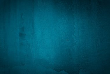 Vintage grunge mavi beton doku stüdyo duvarı arka planı vignette ile.