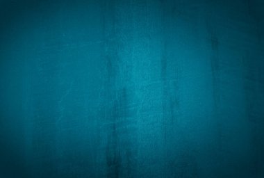 Vintage grunge mavi beton doku stüdyo duvarı arka planı vignette ile.