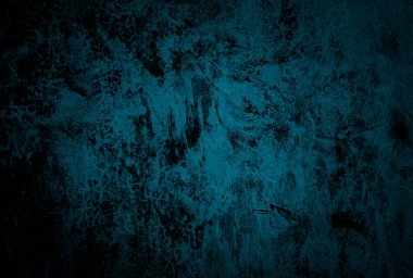 Vintage grunge mavi beton doku stüdyo duvarı arka planı vignette ile.