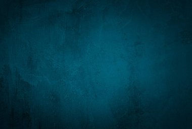 Vintage grunge mavi beton doku stüdyo duvarı arka planı vignette ile.