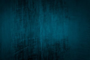 Vintage grunge mavi beton doku stüdyo duvarı arka planı vignette ile.