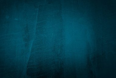 Vintage grunge mavi beton doku stüdyo duvarı arka planı vignette ile.