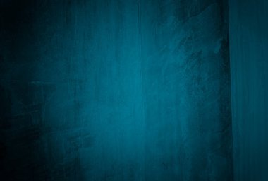 Vintage grunge mavi beton doku stüdyo duvarı arka planı vignette ile.