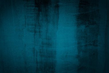 Vintage grunge mavi beton doku stüdyo duvarı arka planı vignette ile.